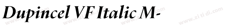 Dupincel VF Italic M字体转换